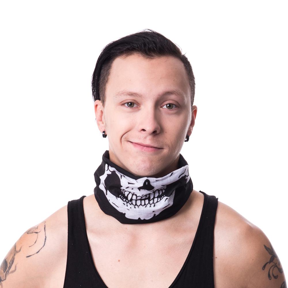 Poizen Industries - SM1 SNOOD Cache-cou - Noir/Blanc